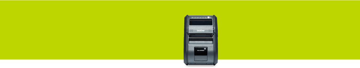 mobile printer on a green background
